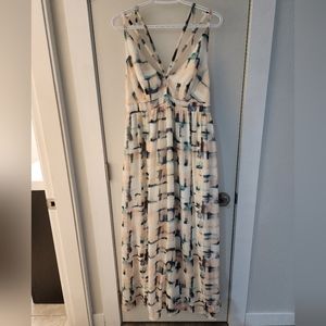 Pink Blue Print RW&CO dress size 8